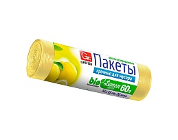 Мешки для мусора 60 л, ароматизированные, Лимон, желтые, в рулоне 20 шт., ПНД, 9 мкм, 650х550 мм, GRIFON Aroma, 101-023 Li в Благовещенске