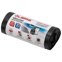Мешки для мусора 20 л, черные, в рулоне 30 шт., ПНД, 8 мкм, 500х450 мм, LAIMA, 601376 в Благовещенске