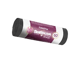 Мешки для мусора 50 л, черные, в рулоне 20 шт., ПНД, 10 мкм, 700х600 мм, SIBIRSKAYA, 101-006 S в Благовещенске