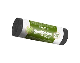 Мешки для мусора 30 л, черные, в рулоне 25 шт., ПНД, 7 мкм, 580х480 мм, SIBIRSKAYA, 101-003 S в Благовещенске