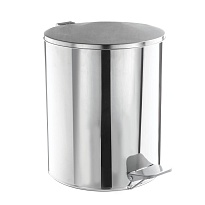 Ведро для мусора с педалью, усиленное, Титан, 15 л, нержавеющая сталь, хром в Благовещенске
