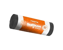 Мешки для мусора 20 л, черные, в рулоне 25 шт., ПНД, 6 мкм, 420х450 мм, SIBIRSKAYA, 101-001 S в Благовещенске