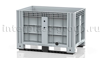 Контейнер iBox сплошной на полозьях с пробкой 2 дюйма серый в Благовещенске