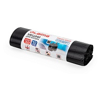 Мешки для мусора 120 л, черные, в рулоне 10 шт., ПНД, 14 мкм, 1100х700 мм, LAIMA, 601385 в Благовещенске