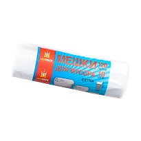 Мешки для мусора 120 л, белые, рулон 10 шт., ПНД, 12 мкм, 1100х690 мм, Эконом, МЭ2622 (МНЭ 120-10б) в Благовещенске