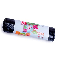 Мешки для мусора 60 л, черные, в рулоне 20 шт., ПНД, 7 мкм, 700х600 мм, Концепция Быта ЭкоДом, 601349 в Благовещенске