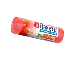 Мешки для мусора 60 л, ароматизированные, Клубника, красные, в рулоне 20 шт., ПНД, 9 мкм, 650х550 мм, GRIFON Aroma, 101-023 K в Благовещенске