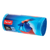 Мешки для мусора 35 л, с ушками, синие, в рулоне 30 шт., ПНД, 10,5 мкм, 640х500 мм, PACLAN Multitop, 600819 в Благовещенске