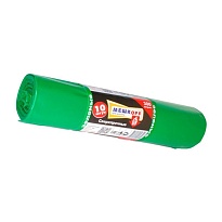 Мешки для мусора 300 л, зеленые, в рулоне 10 шт., ПВД 65 мкм, 1400х1000 мм, МЕШКОFF, 4922 в Благовещенске