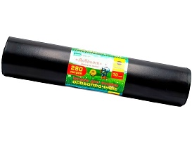 Мешки для мусора 280 л, ароматизированные, черные, в рулоне 10 шт., ПВД 110 мкм, 1400х930 мм, Добрыня, Dob28010black в Благовещенске