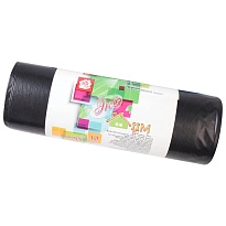 Мешки для мусора 220 л, черные, в рулоне 10 шт., ПВД, 29 мкм, 1100х830 мм, Концепция Быта ЭкоДом, 604924 в Благовещенске